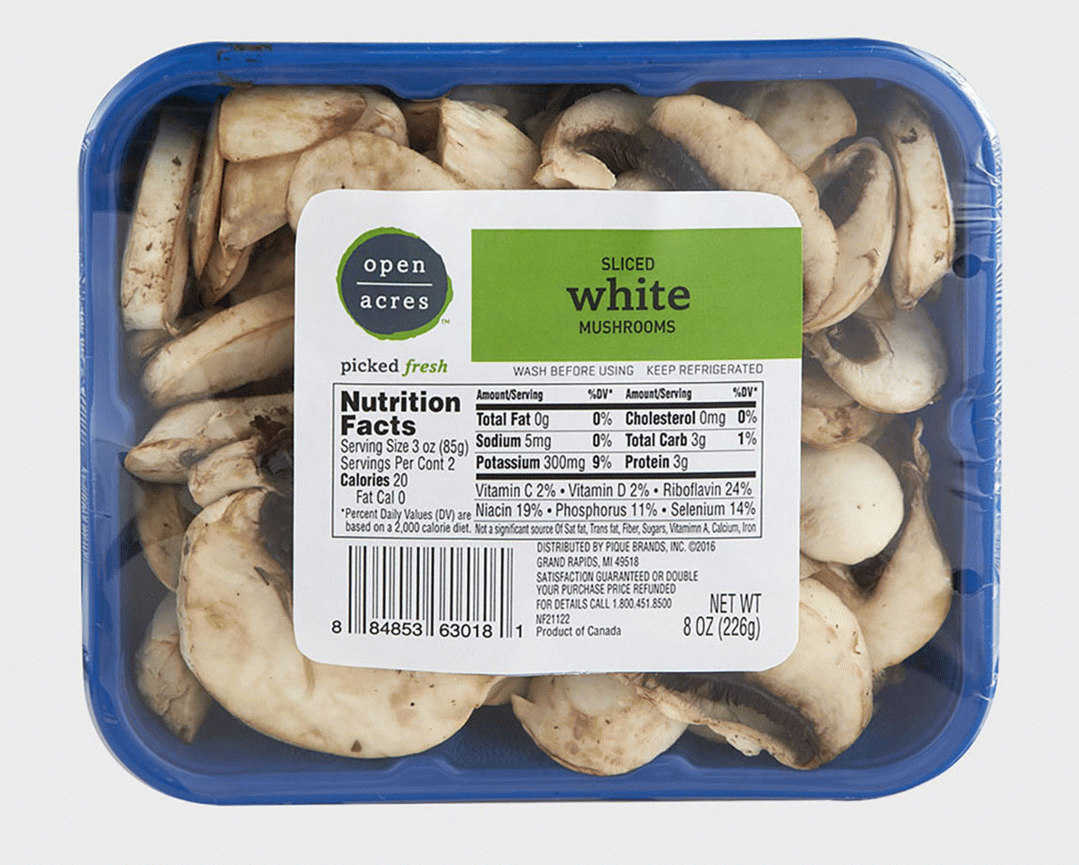 Open Acres  sliced white mushrooms Full-Size Picture